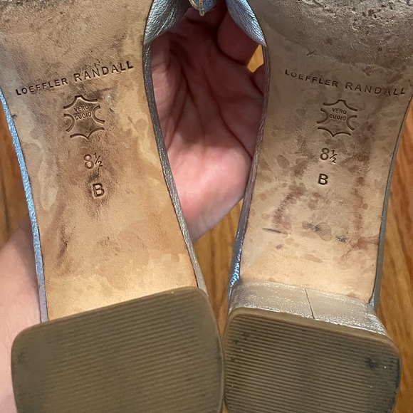 Loeffler Randall Vera Ruffled Mule Silver size 8.5 - Picture 8 of 8